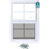 Melkus Shed Windows 1 Piece 12"x18" Flush Mount Household Windows with Tempered Glass and Screen, Sliding Windows for Chicken