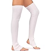 LyzerMia Womens Wool Leg Warmers Winter 28'' Thigh High Long Legwarmers 80s for Yoga Ballet Dance