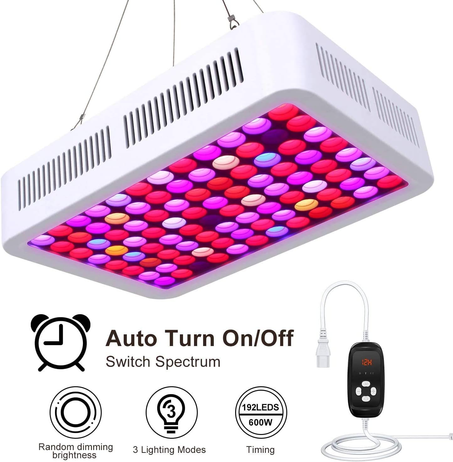 LIGHTIMETUNNEL 600W LED Light Full Spectrum Plant Grow Lamp LED Lighting Fixtures for Indoor and Outdoor Lighting