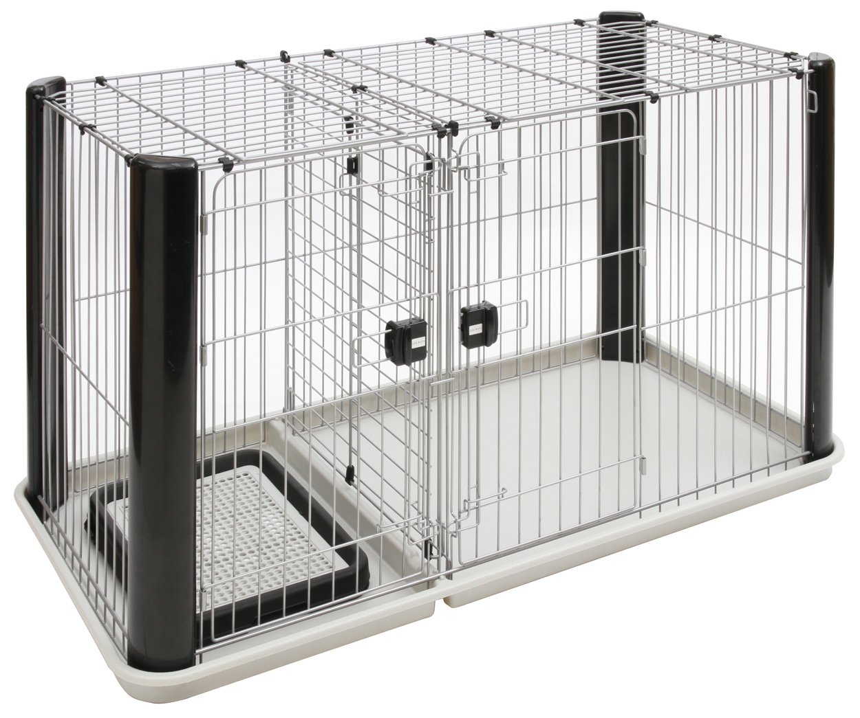 アドメイト (ADD. MATE) イヌ用 ヴィラフォートサークル ブラック&シルバー レギュラー商品画像