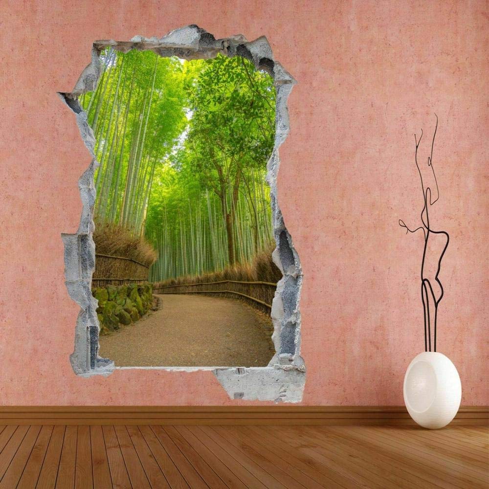 chuyue Bamboo Forest Path Decoration Wall Stickers Mural Decals Home Office Decoration