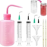 LUFEEMGA 11PCS Snow Globe Tumbler Accessories Kit for Glitter Double Wall Plastic Can, DIY Glitter Cup Making Tools for Beginners & Crafters