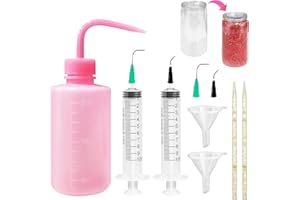 LUFEEMGA 11PCS Snow Globe Tumbler Accessories Kit for Glitter Double Wall Plastic Can, DIY Glitter Cup Making Tools for Beginners & Crafters