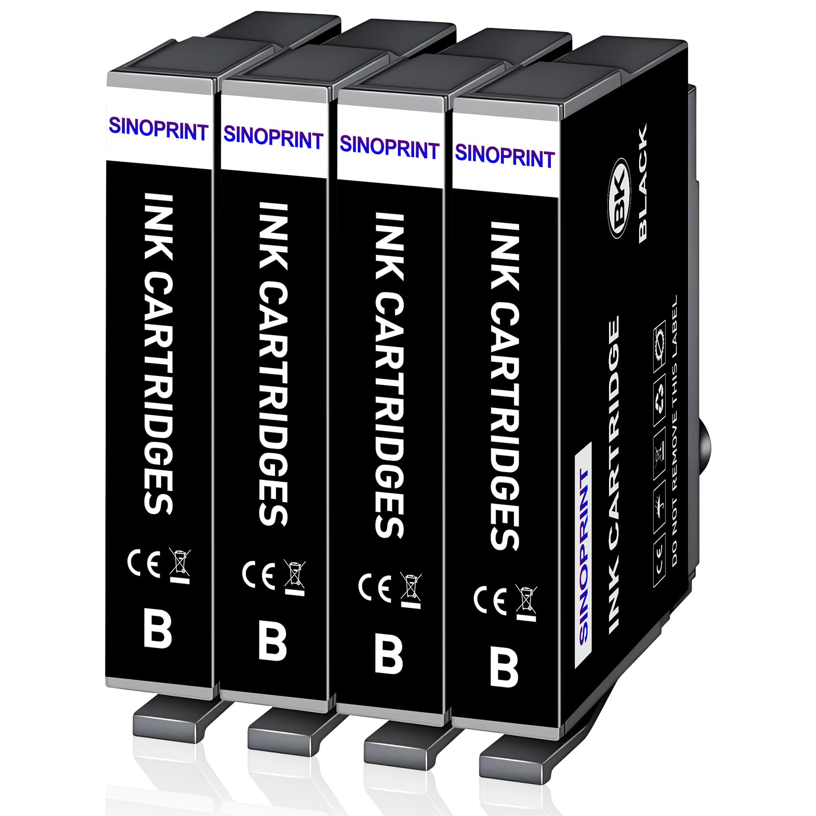 SINOPRINT Black Ink Cartridges Compatible for Epson Expression Home XP-2100 XP-2105 XP-2150 XP 3100 XP 3105 XP 4100 XP-4105 Workforce WF-2810 WF-2820 WF-2830 WF-2835(4 Black)