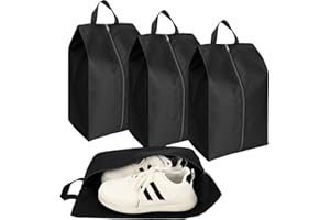 DNTORX Shoe Bags for Travel, 4 Pack Large Oxford Fabric Portable Travel Shoe Bag with Zip for Storage and Packing Vacation Essentials