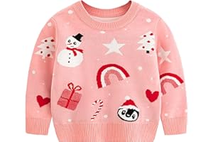 Knemksplanet Ugly Christmas Sweater for Toddler Baby Boys Girls Knit Sweater Kids Pullover Sweater Shirt Winter Warm Coat