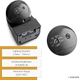 SEBSON PIR Sensor Outdoor IP44 Wall Mounted 12m 180° Anthracite view 3