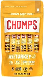 CHOMPS Original Turkey Sticks 8 Count, 1.15 OZ