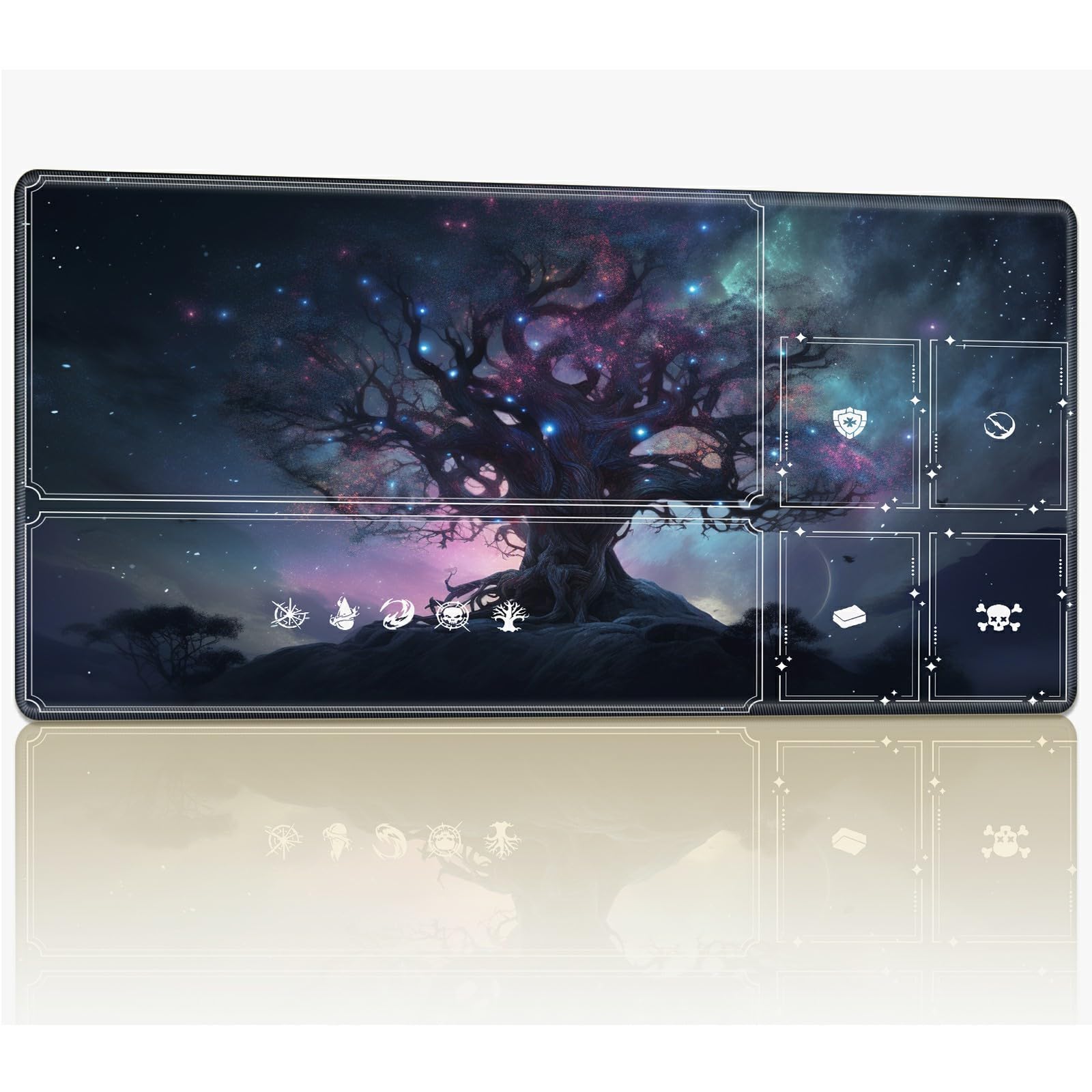 Tabletop Card Playmat with Magic Zones, 24 x 14