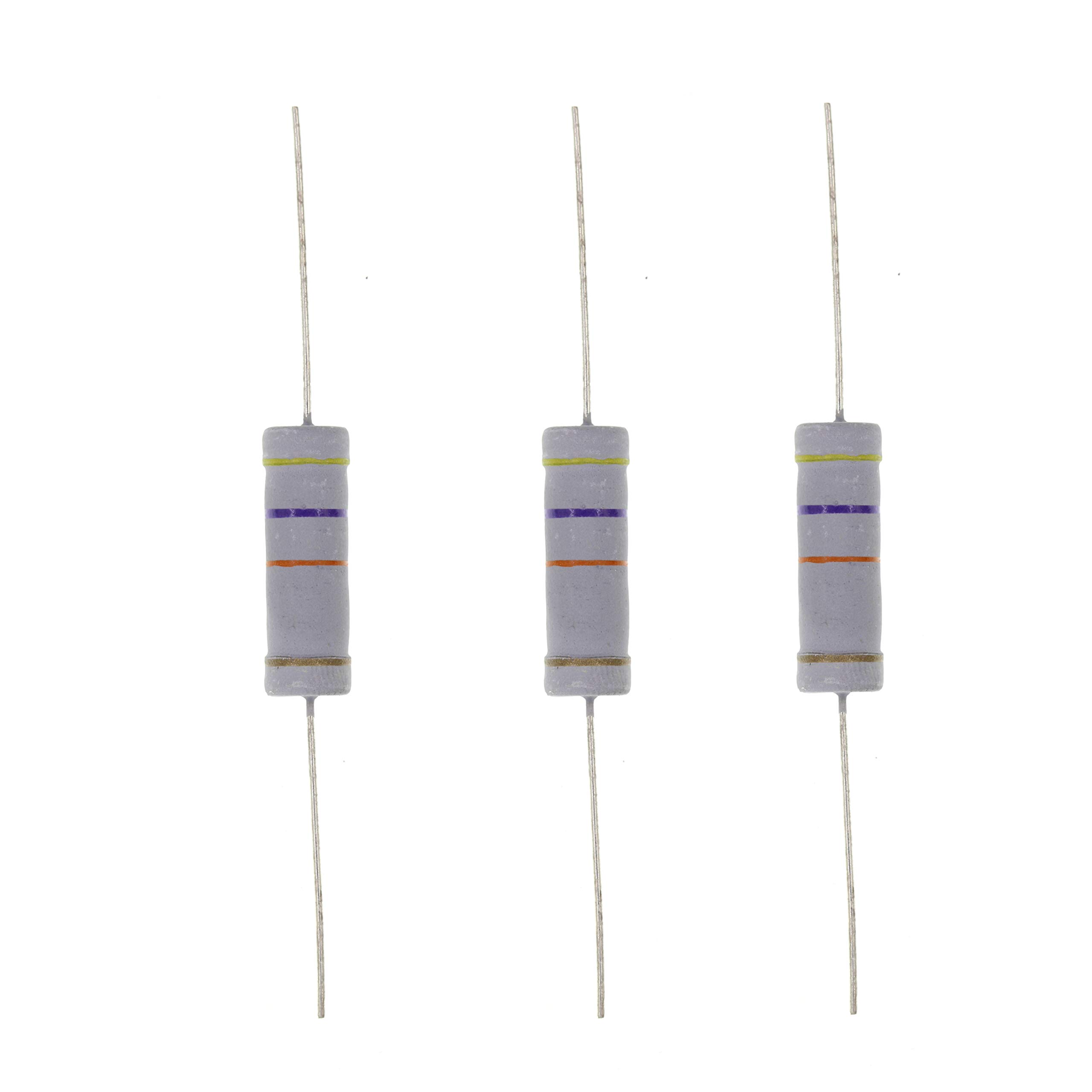 HUABAN 10PCS 5W 5 Watts 47K 47K Ohm 5% Metal Oxide Film Resistor