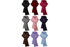 Croloose Kids Winter Warm Scarves Knit Solid Color Children Soft Neck Warmer Wrap Outdoor for Toddlers Boys Girls 5-10 Years