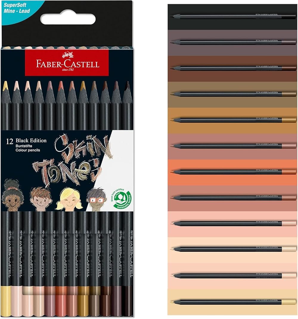 Faber-Castell Colour Pencils Black Edition Skin Tones 12