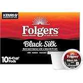 Folgers Black Silk Coffee, Dark Roast, Keurig K-Cup Pods, 10 Count Box