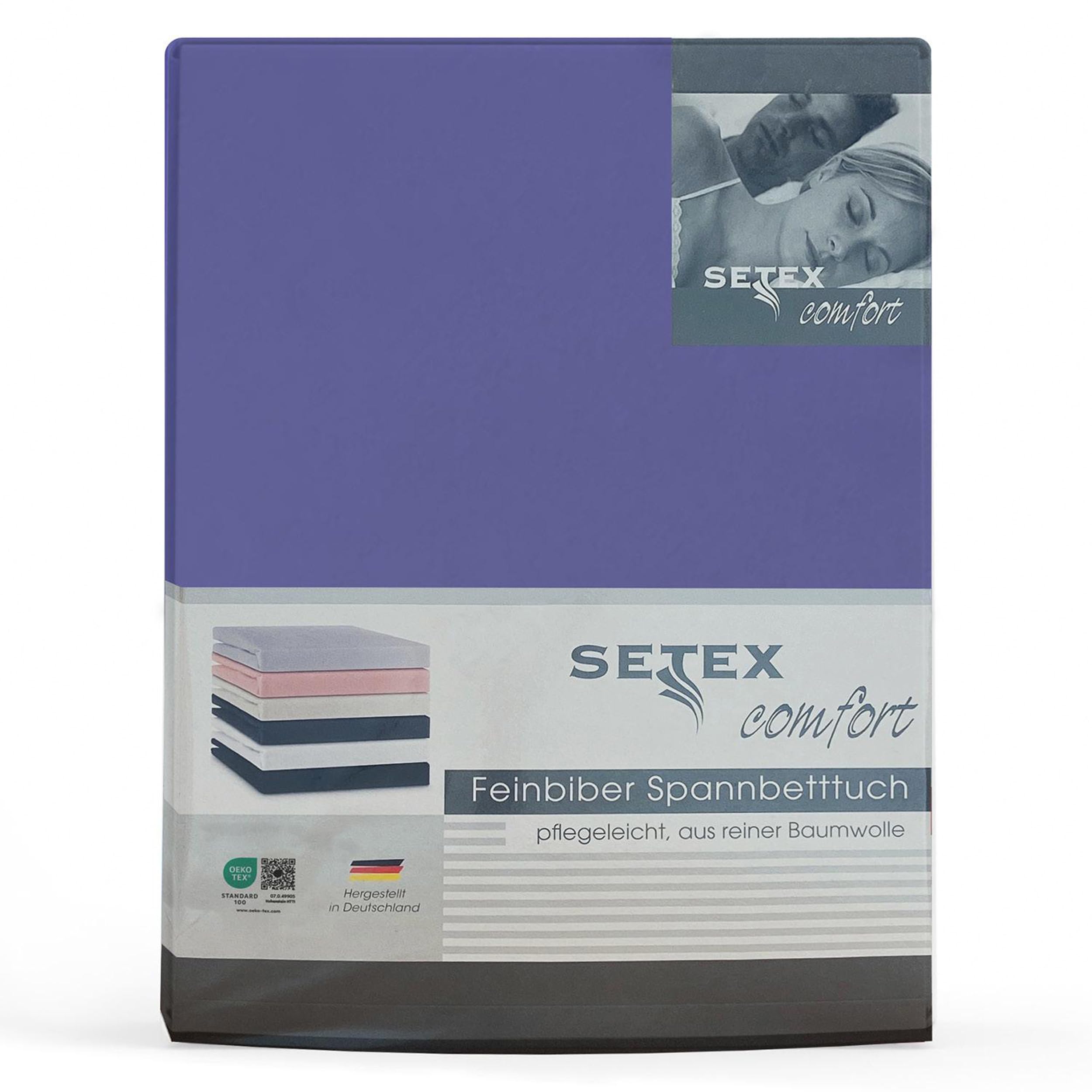 Setex - Flannelette Bed Sheet with Elastic Band Cuddly Soft - Flannelette Fitted Sheet Made of 100% Cotton with All-Round Elastic Band - Bed Sheet 180 x 200 cm Very Peri