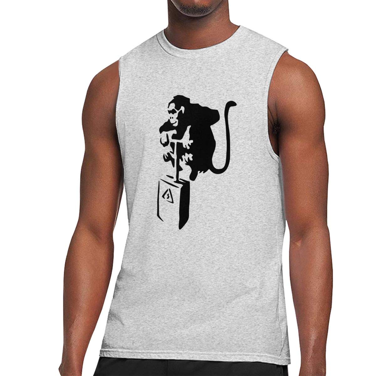 Danghiwg Monkey Banana Bomb Sleeveless Running Muscle Bodybuilding T Shirt