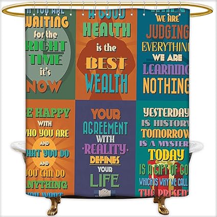 Amazon Com Qinyan Home Shower Curtain Of Unusual Motivational And