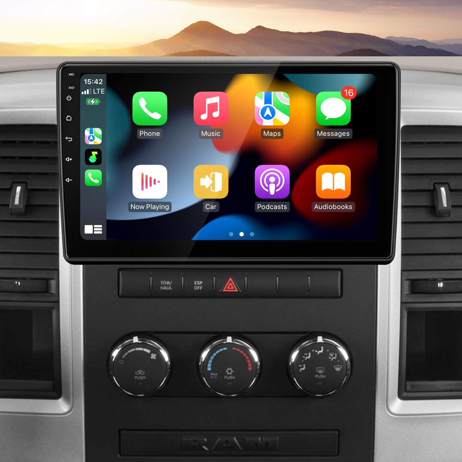 Photo 1 of Car Radio for Dodge Ram 1500 2500 3500 2009 2010 2011 2012 Stereo Radio Replacement Upgrade 8Core Wireless carplay Android Auto 10.1 Touch Screen AHD Backup Camera WiFi SWC DSP