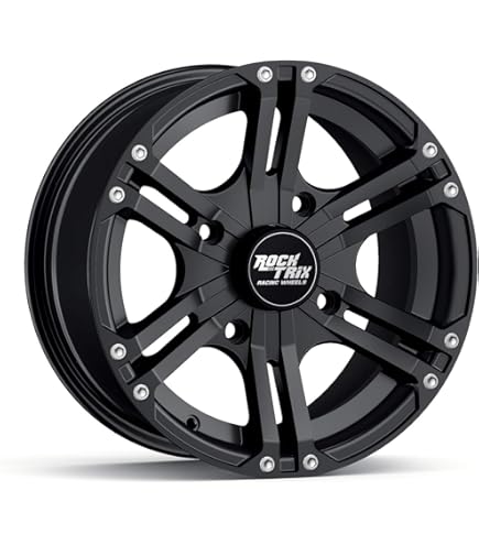 Amazon.com: RockTrix RT101 14in ATV Wheels Rims 14x7 Matte Black