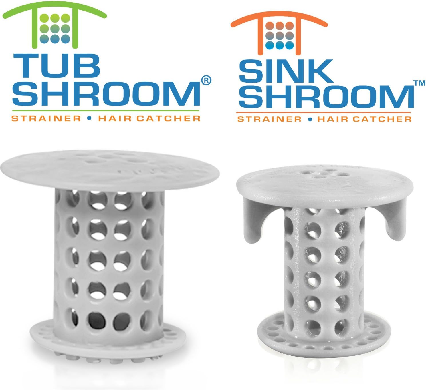 TubShroom and SinkShroom Drain Protectors Hair Catchers for Bathtubs and Sinks Gray, Grey - Image 3