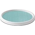 Copco 5234754 Non-Skid Pantry Cabinet Lazy Susan Turntable, 12-Inch, White/Aqua