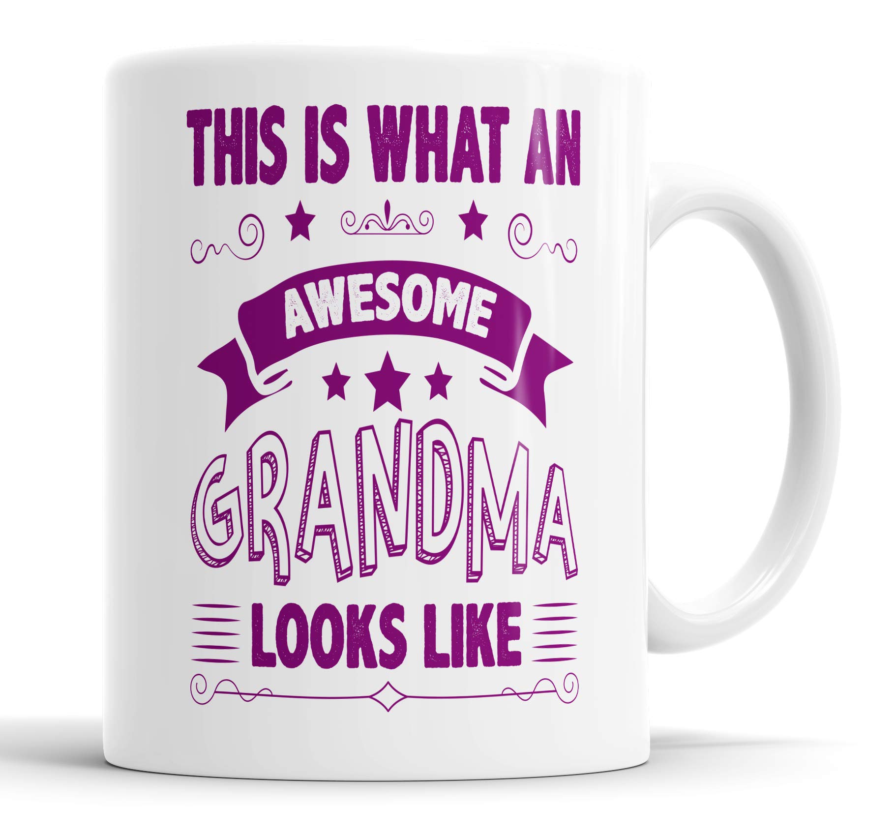 This is What an Awesome Grandma Looks Like Mug Humour, Joke, Leaving Present, Friend Gift Cup Birthday Christmas, Ceramic Mugs