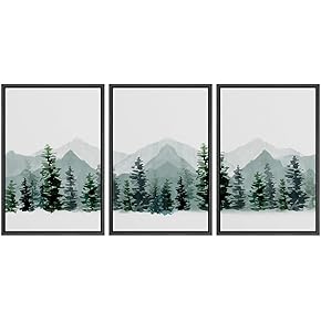 SIGNWIN 3 Piece Framed Canvas Wall Art Abstract...