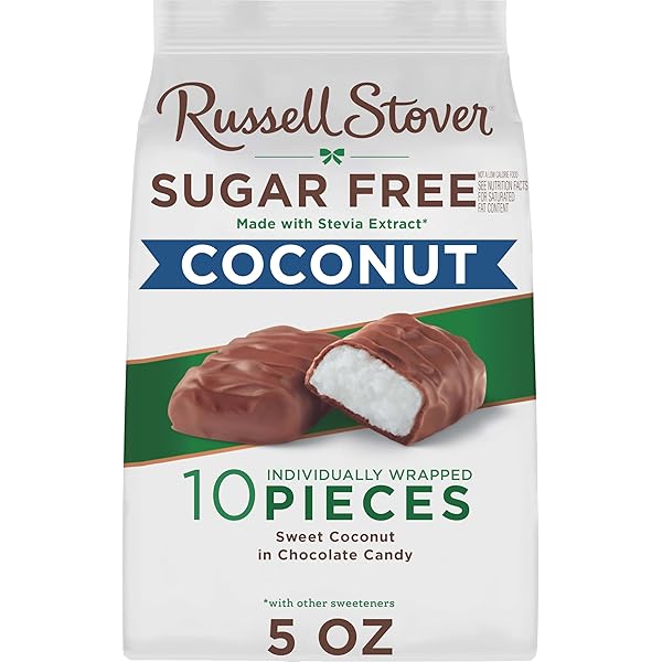 Amazon.com : Russell Stover Sugar-Free Laydown Bag Coconut, 10