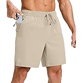 Ksmien Men's Running Shorts 7 Inch with Zipper Pockets Quick Dry Lightweight Athletic Shorts for Workout Gym Basketball