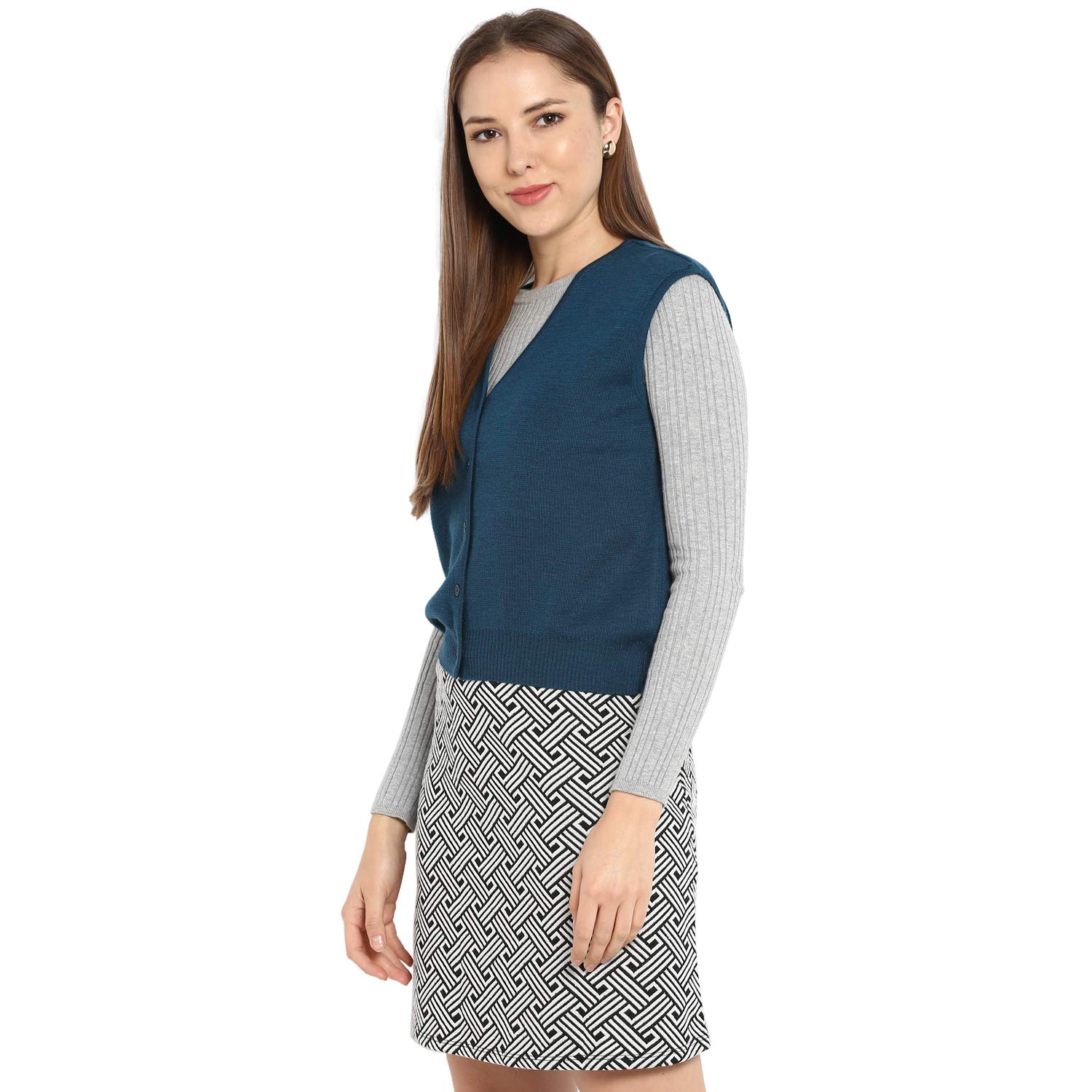 monte carlo blue pure wool solid sweaters