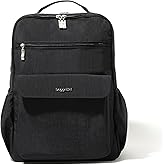 Baggallini Everyday Laptop Backpack - 11x15.5 Lightweight Water-Repellent Nylon Travel Bag w/Padded Laptop Sleeve & RFID