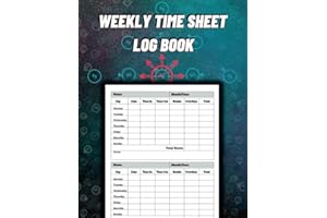 Weekly Time Sheet Log Book: Simple Tracker Hours for Employees at a Business