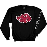 Ripple Junction Men’s Naruto Shippuden Anti-Leaf Clouds Crew-Neck Fleece Sweatshirt