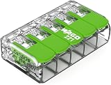 Wago 221-425 Green Range 5-Wire Terminal Block 4 mm² Lever Lock 8pcs