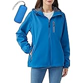 HALO RAIN Womens Rain Jacket : Waterproof Packable Womens Rain Coat with Hood for Outdoor Cycling, Hiking
