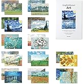 Monolike Art Gogh & Monet Single cards - mix 24 pack, Famous painting and Famous 24 Monet + Gogh Single cards