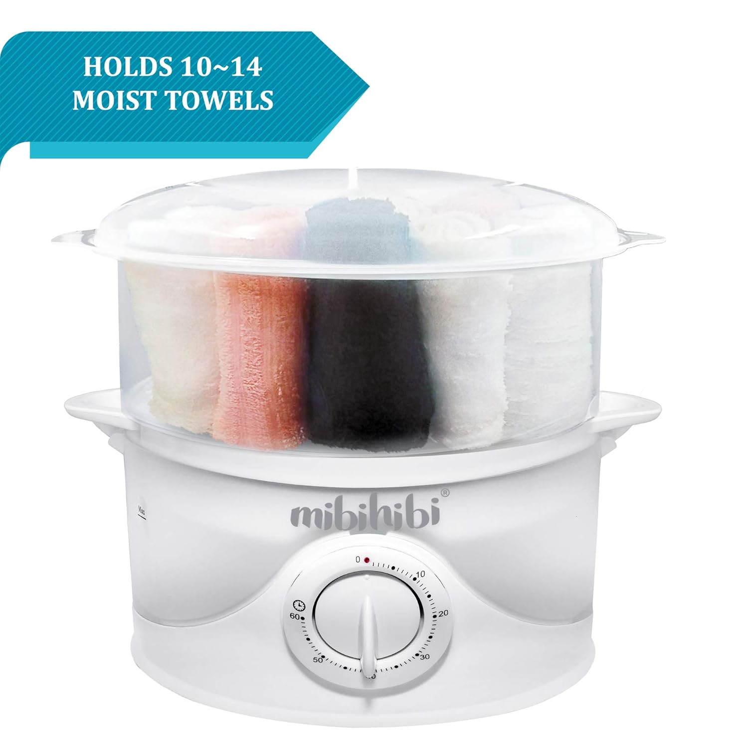 Personal Household Use Moist Towels Warmers and Steamer - Holds 12-15 Moist Towels, Ready in 10-15 Mins with 60 Mins Auto Off Timer and Power Indicator Light: Beauty