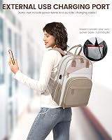 LOVEVOOK Laptop Backpack Women 15.6 Inch Waterproof Anti-theft USB 23L Travel view 4
