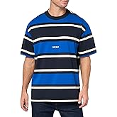 Hugo Mens Center Logo Stripe Short Sleeve T-Shirt
