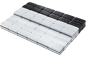 ZERINT WW-M100R 1 oz Wheel Adhesive Weights Kit Mellow Style 108pcs (12 Strips Grey, 6 Strips Black), Adhesive Stick-on Wheel