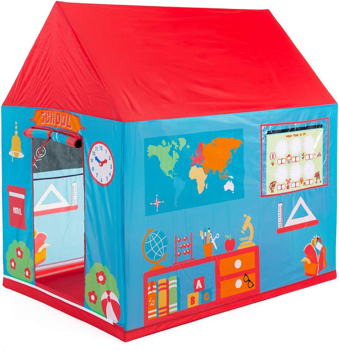 Play Teachers Set / Role Play School House Play Tent With Cards and