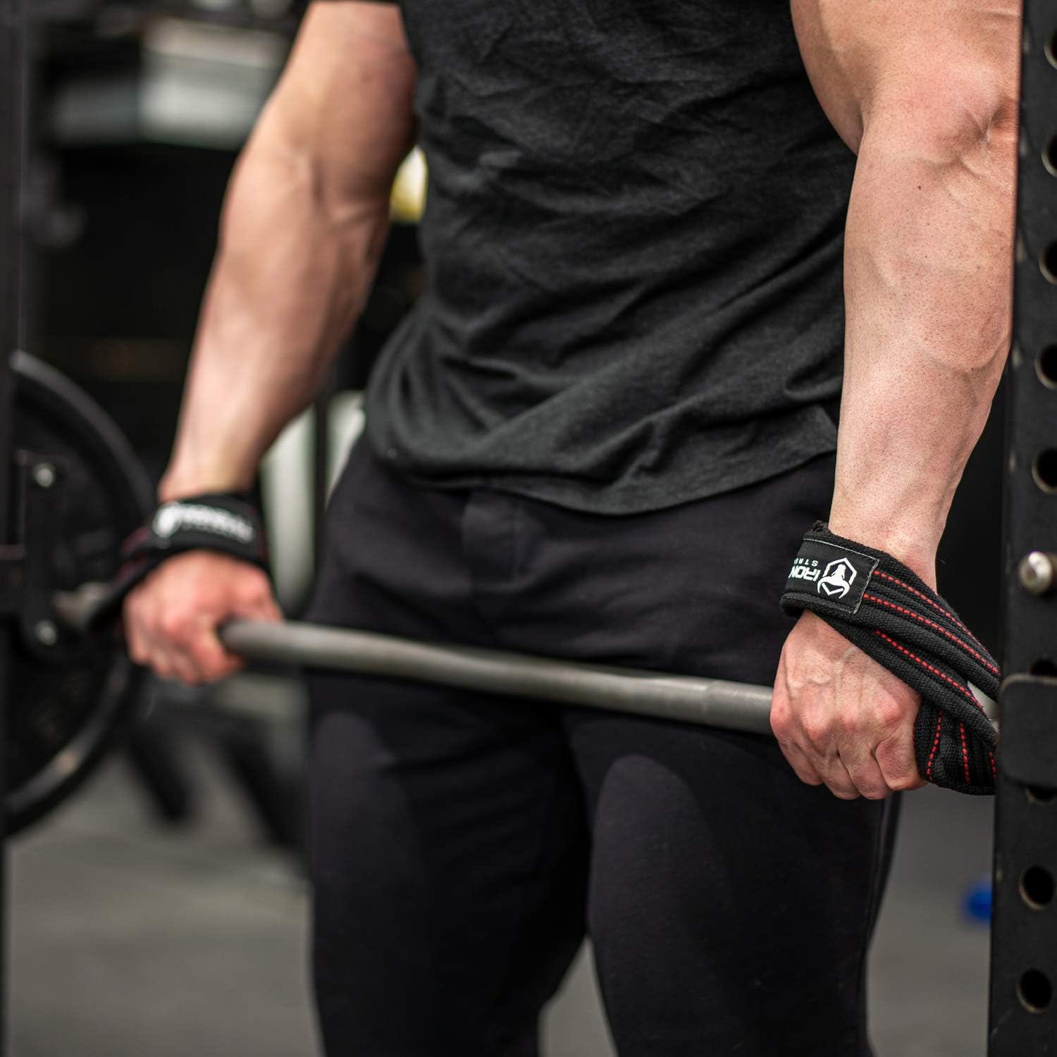 Iron Bull Strength Heavy Duty Lifting Straps for Deadlift - Figure 8 Wrist Straps for Heavy Weight Lifting, Strongman, Powerlifting, Workout and Weightlifting - for Men : Sports & Outdoors