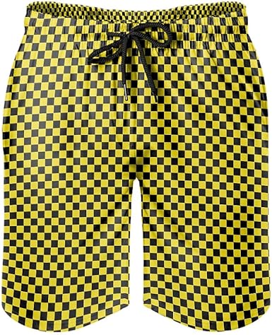 black and green swim trunks