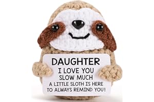MBL Birthday Gifts for Daughter from Mom - to My Daughters Day, Funny Cute Crochet Sloth for Thanksgiving Friendsgiving Christmas Stocking Stuffers Xmas Graduation Back to School Gifts from Mother Dad