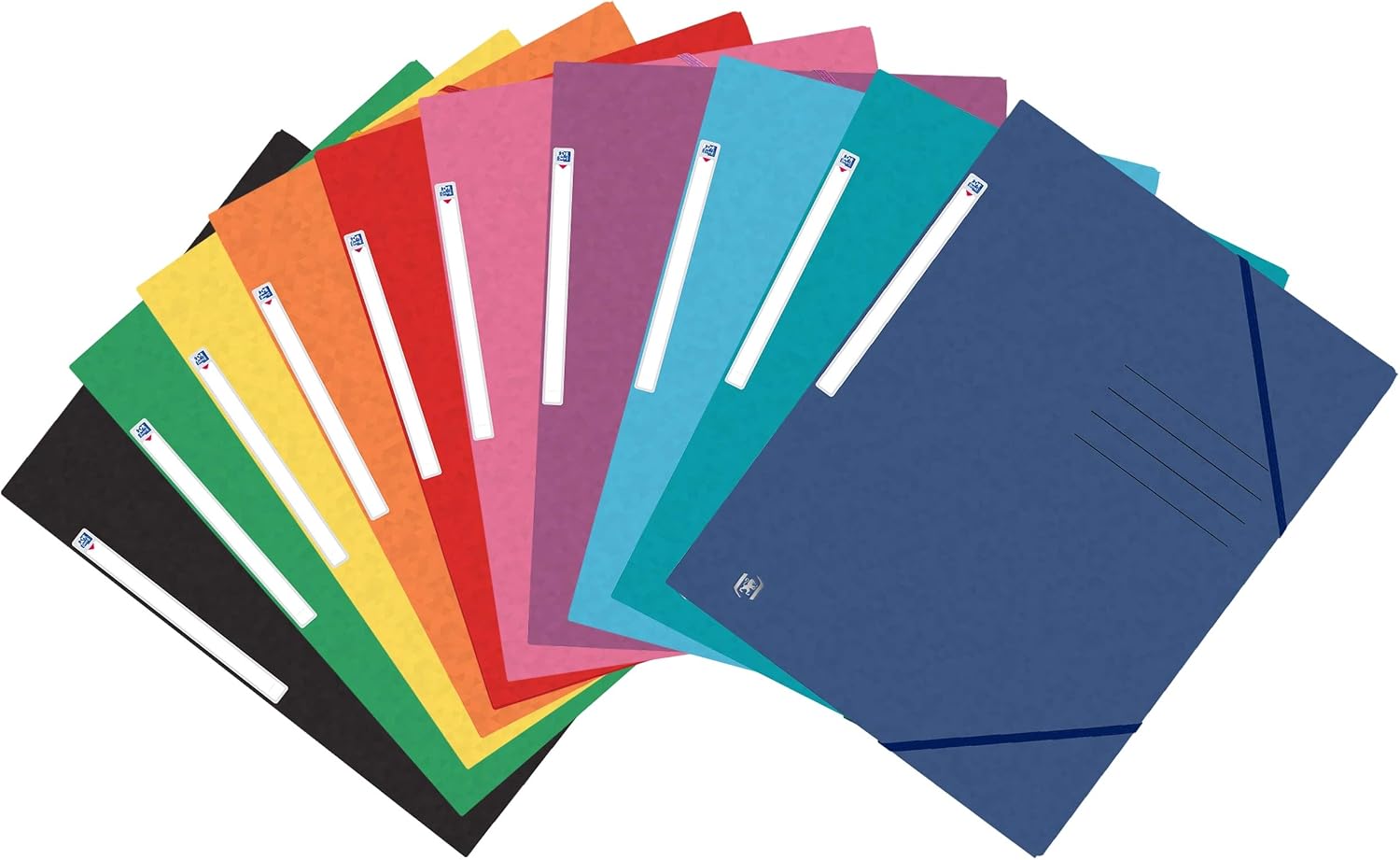 Oxford Top Fil+ 400116328 Folder with Elasticated Corners DIN A4 Pack of 10 Assorted Colours