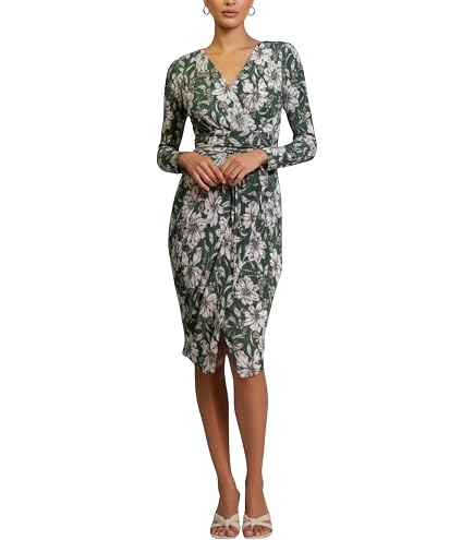 RACHEL Rachel Roy Womens Willa Animal Faux Wrap Cocktail Dress Pink XS at Amazon Women's Clothing store