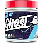GHOST Size Muscle Builder Dietary Supplement - Natty, 30 Servings – Support Muscle Growth & Strength Building for Men & Women - Creatine & Betaine - Free of Sugar & Gluten