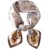 Hexchasty Head Hair Scarf Satin Silk Feeling Scarves for Women Lightweight Fashion Bag Purse Scarf for Handbags Accessories