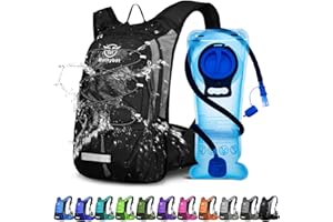 Mothybot Hydration Pack, Insulated Hydration Backpack with 2L BPA Free Water Bladder and Storage, Hiking Backpack for Men, Women, Kids for Running, Cycling, Camping - Keep Liquid Cool up to 5 Hours