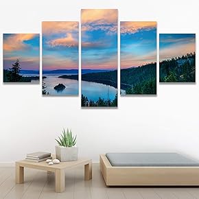 SIGNWIN 5 Panel Canvas Wall Art Modern Art...