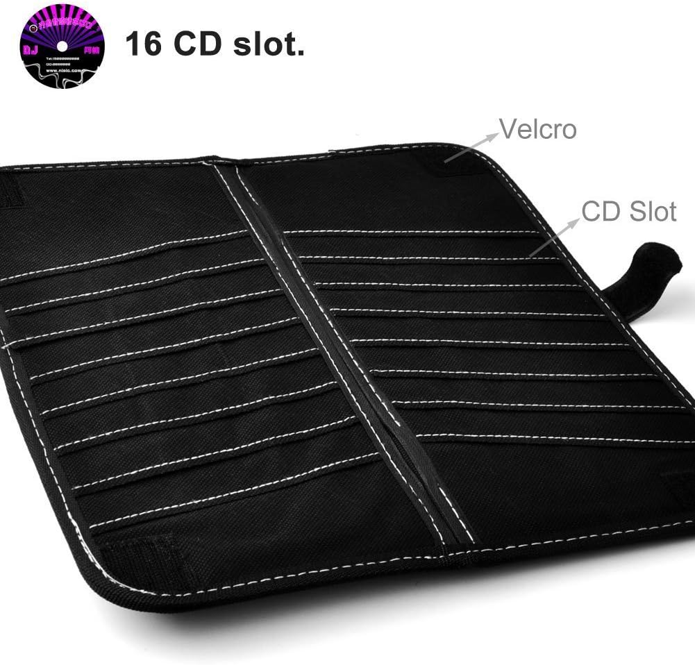 CD Visor Organizer,Car Sun Visor Tissue Bag Multi Function Double-Deck Auto Extra Car Vehicle Pocket,CD Holder Visor with Tissue Holder,16 Cd/DVD Slots Stored Safely CD Storage Cases for Car: Home Audio & Theater
